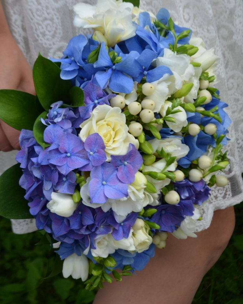 Wedding bridal bouquet "Blue sky"