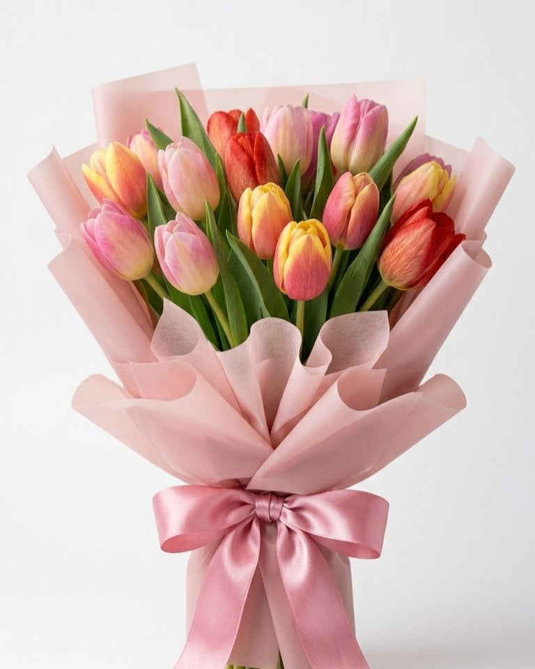 Sunshine Bouquet of 20 Tulips mix color