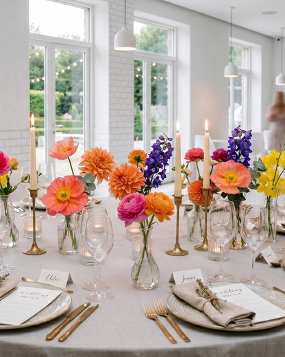 Table Set of Bud Vases