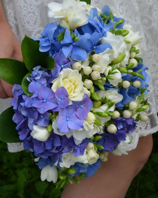 Wedding bridal bouquet "Blue sky"