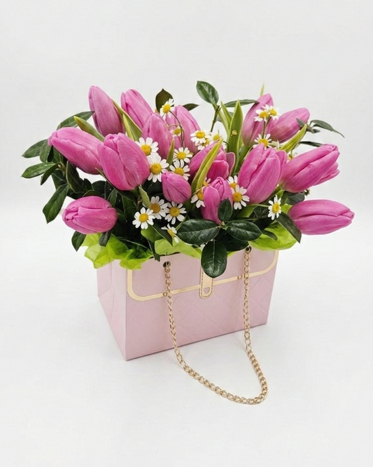 Box of Tulips & Chamomile